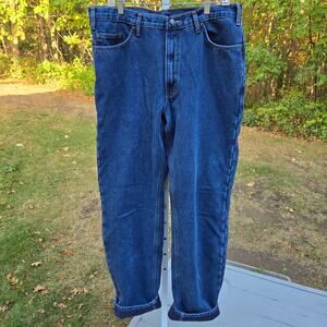 Rugged Wear Men's Fleece Lined Jeans Winter Outdoor Gorpcore Workwear size 36x36